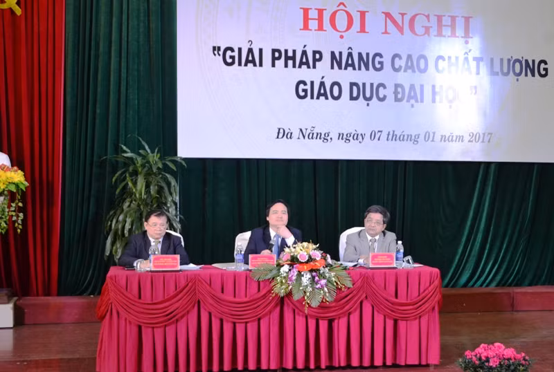 Hội thảo giải pháp nâng cao chất lượng giáo dục đại học tại Đà Nẵng ngày 7/1 được xem là "hội nghị diên hồng" của nghành giáo dục. Ảnh: An Nguyên Hội thảo giải pháp nâng cao chất lượng giáo dục đại học tại Đà Nẵng ngày 7/1 được xem là "hội nghị diên hồng" của nghành giáo dục. Ảnh: An Nguyên
