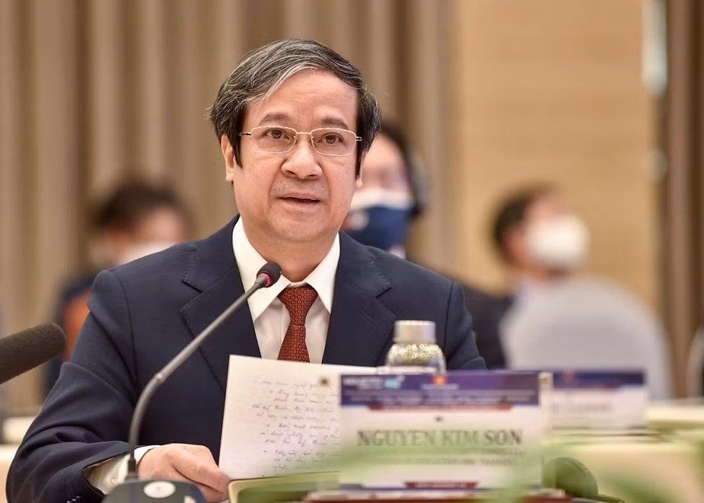 Bộ trưởng Giáo dục và Đào tạo Nguyễn Kim Sơn. Ảnh: VGP Bộ trưởng Giáo dục và Đào tạo Nguyễn Kim Sơn. Ảnh: VGP