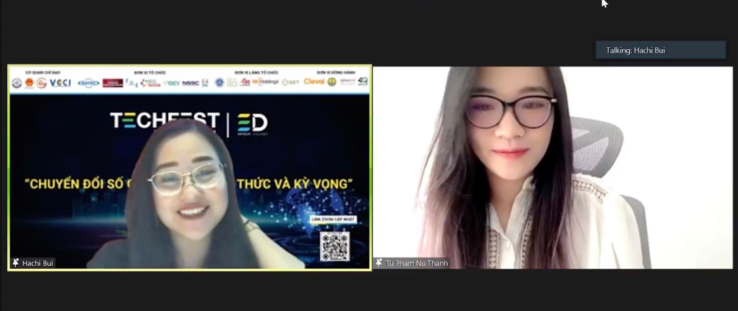 Cô Phạm Nữ Thanh Tú - giáo viên tiếng Anh - Founder Pompom English - chia sẻ kinh nghiệm thực tế khi áp dụng mô hình Blended Learning vào giảng dạy