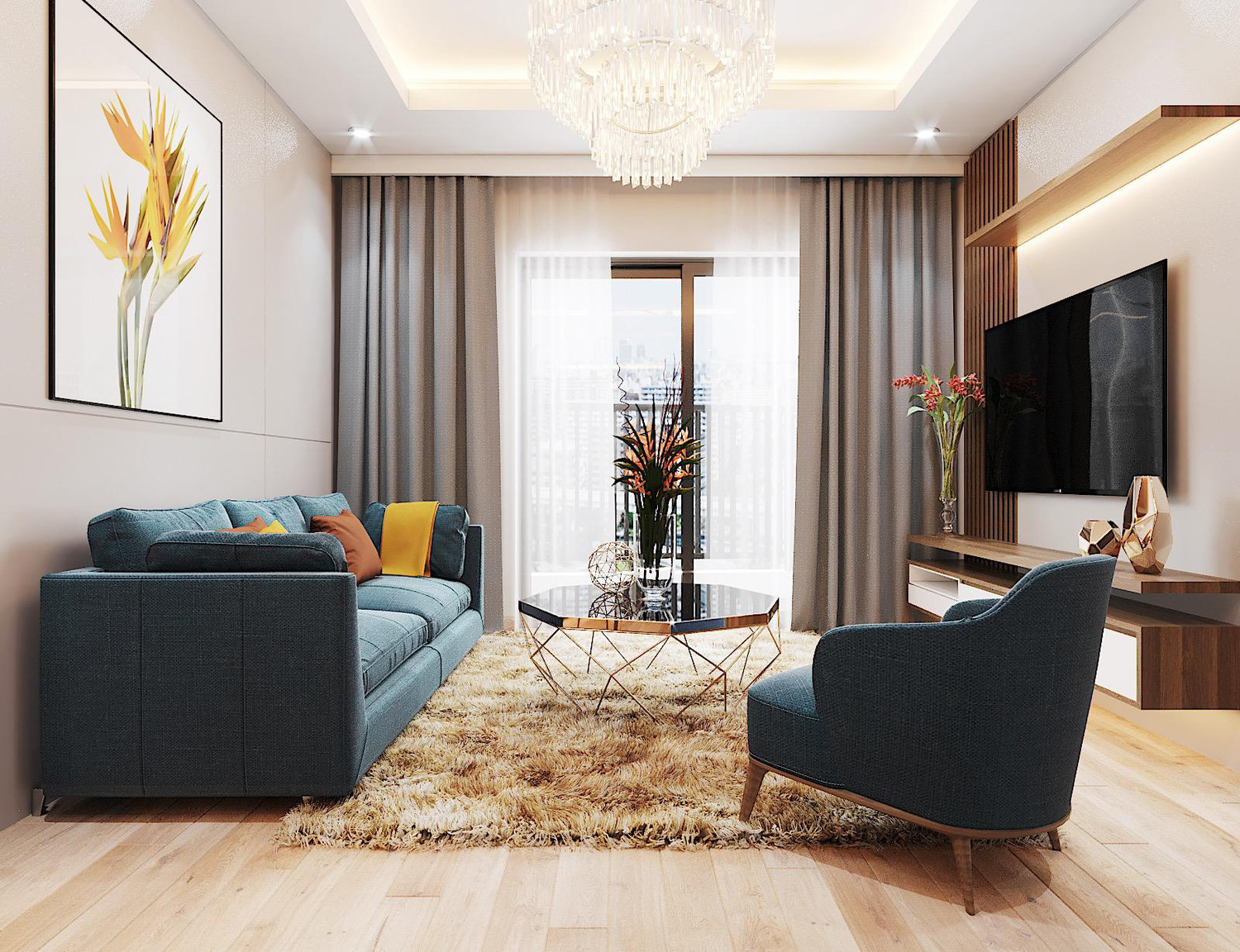 Căn hộ tại Le Grand Jardin do chính vợ chồng anh Hòa thiết kế Căn hộ tại Le Grand Jardin do chính vợ chồng anh Hòa thiết kế