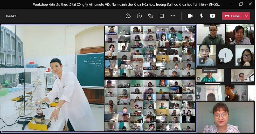 Sinh viên Khoa Hóa học, Đại học Khoa học Khoa học Tự nhiên – Đại học Quốc gia Hà Nội tham gia chương trình kiến tập online tại Ajinomoto Việt Nam Sinh viên Khoa Hóa học, Đại học Khoa học Khoa học Tự nhiên – Đại học Quốc gia Hà Nội tham gia chương trình kiến tập online tại Ajinomoto Việt Nam