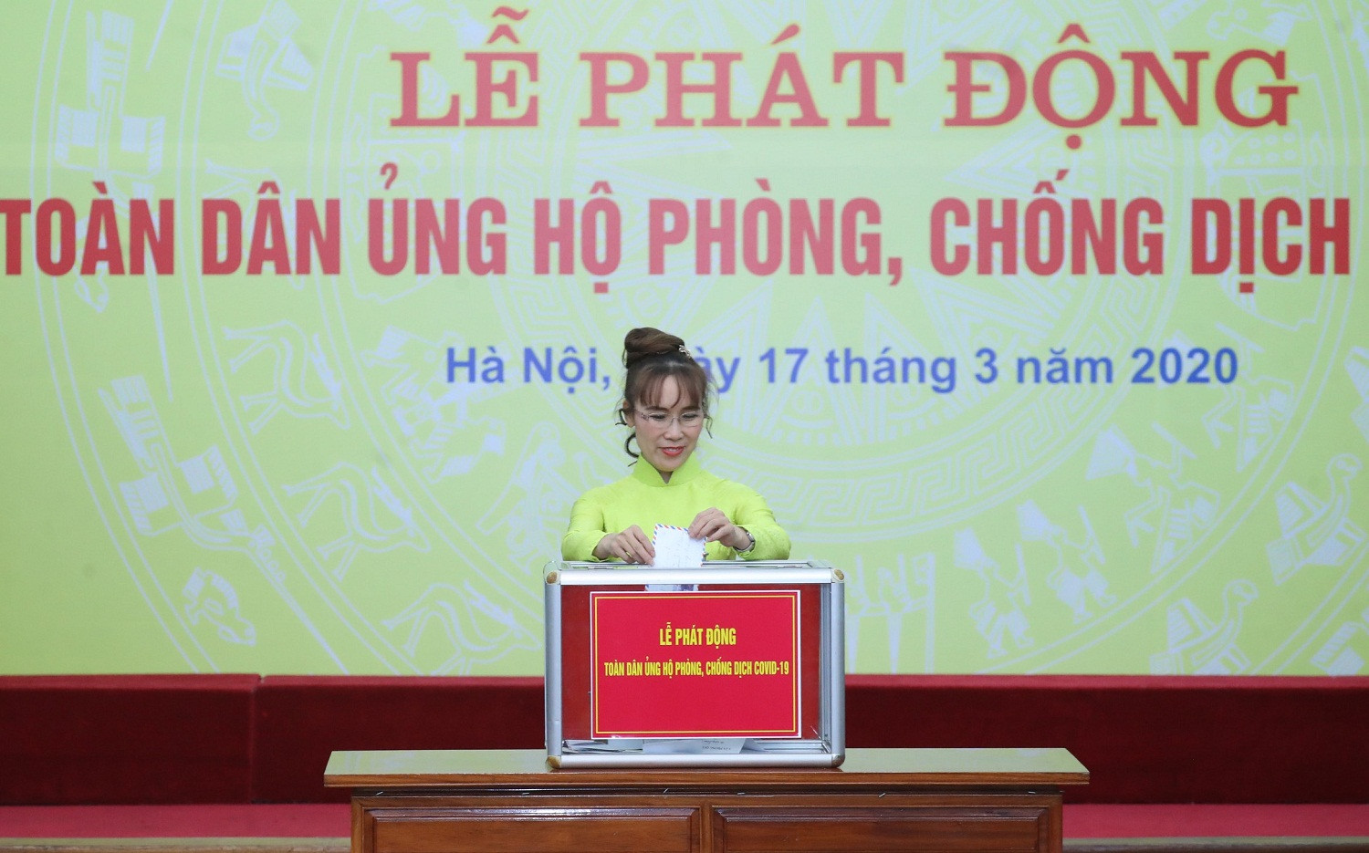 Đại diện HDBank tại buổi lễ phát động.