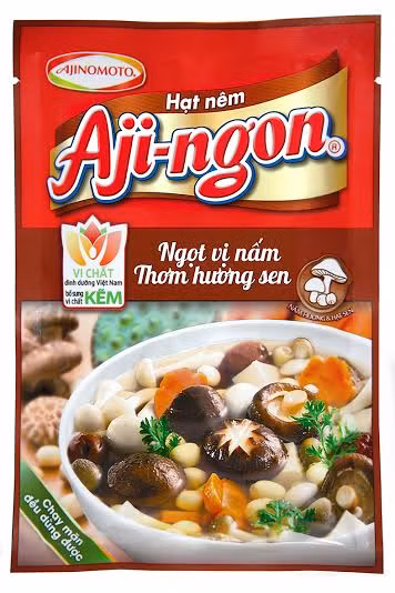 Hạt nêm Aji-ngon từ Nấm hương và Hạt sen được tăng cường vi chất kẽm.