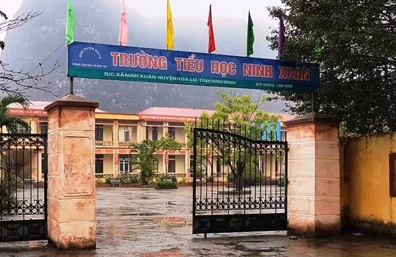 Trường Tiểu học Ninh Xuân, nơi xảy ra vụ việc. (Ảnh: NX)