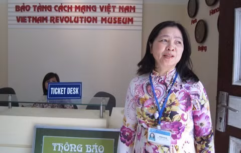 Chị Hội đã làm việc công việc thuyết minh ở bảo tàng gần 30 năm.