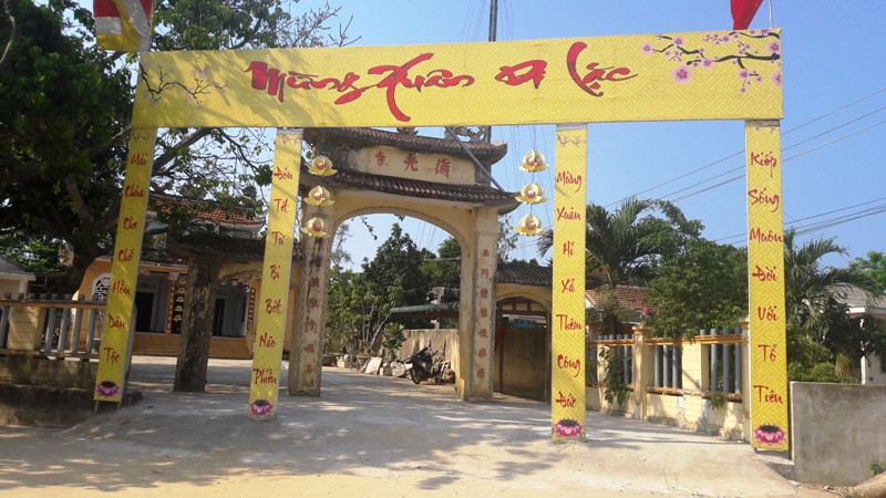 Chùa Hải Quang, ngôi chùa duy nhất ở làng biển An Cường (xã Bình Hải) cũng nằm trong diện giải tỏa để phục vụ dự án?