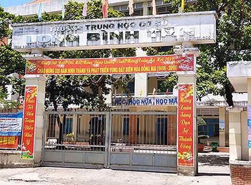Trường trung học cơ sở Long Bình Tân, thành phố Biên Hòa, tỉnh Đồng Nai (ảnh: P.L)