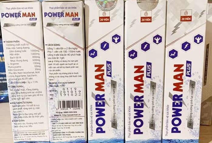 Nhiều website vi phạm quảng cáo sản phẩm PowerMan. ảnh: NH.