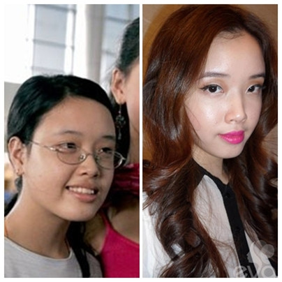 ... thậm chí còn rất 'sành điệu', khác hẳn cô nhóc kính cận hiền lành năm nào bên cô chị Hoa hậu của mình