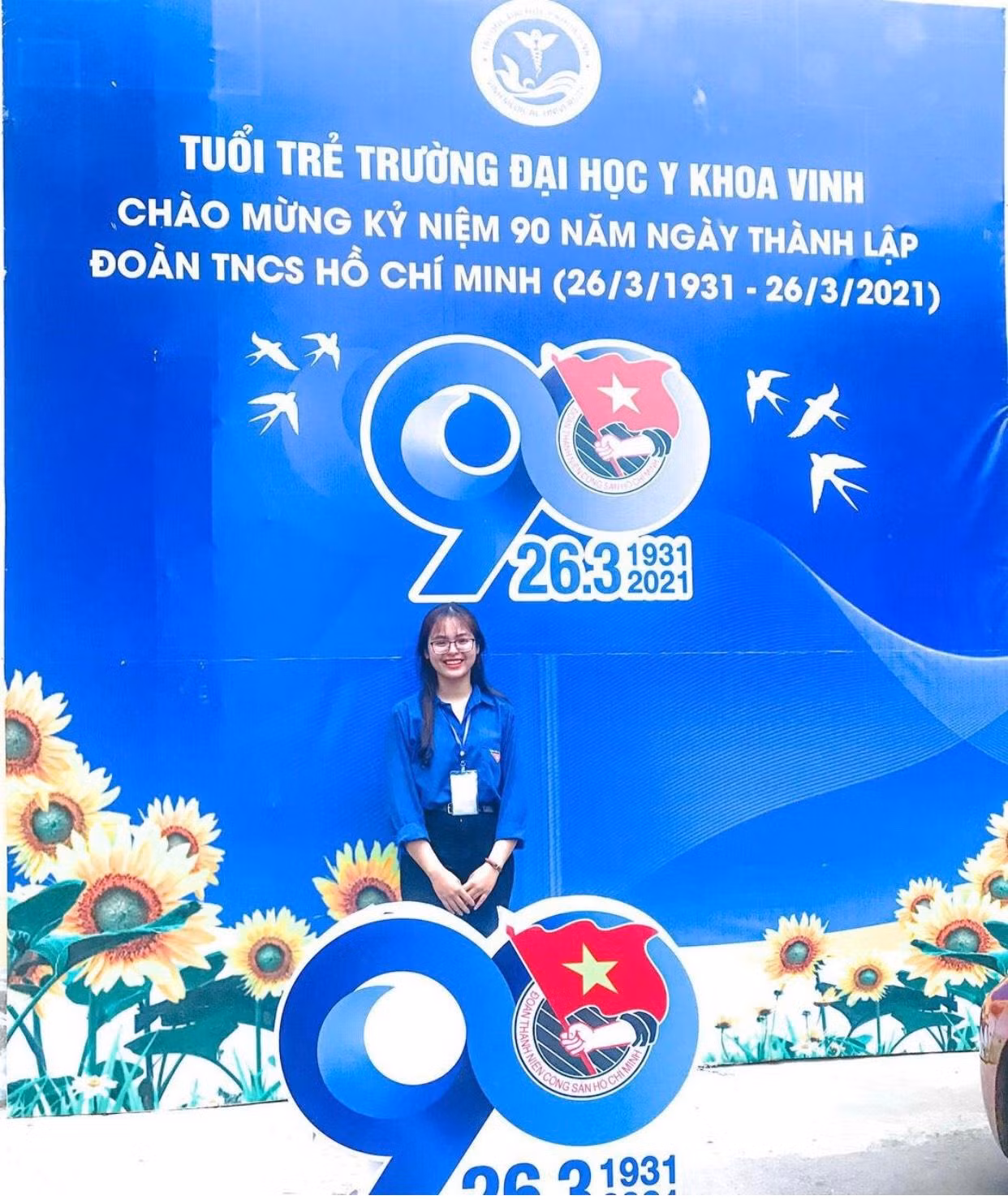 Trương Thị Huyền - sinh viên ngành Y Đa khoa: "Được tham gia chống dịch với em chính là bài học quý, là cơ hội để chúng em được sống với nghề, bồi dưỡng tình yêu nghề". (Ảnh: NVCC)