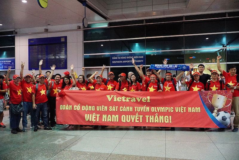 Vietravel và hàng không Vietnam Airlines từng tổ chức cho hơn người hâm mộ Việt Nam lên đường sang Indonesia xem trực tiếp trận tranh Huy chương Đồng tại ASIAD 2018. Vietravel và hàng không Vietnam Airlines từng tổ chức cho hơn người hâm mộ Việt Nam lên đường sang Indonesia xem trực tiếp trận tranh Huy chương Đồng tại ASIAD 2018.