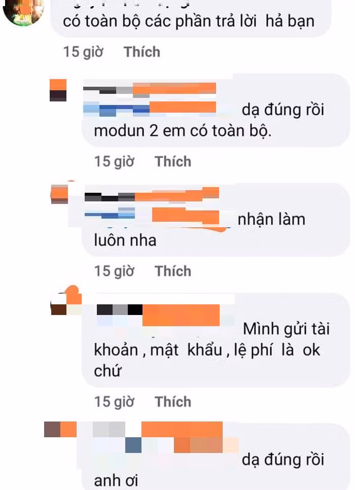 Trao đổi công khai về việc "học thay" cho giáo viên (ảnh chụp từ màn hình)