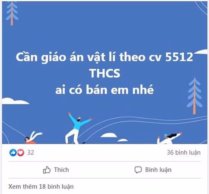 Đã hình thành “hợp tác xã” soạn giáo án để bán. (Ảnh chụp màn hình).