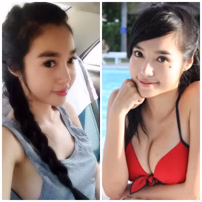 Gần đây nhất, hình ảnh 'thả rông khoe vòng 1 lép kẹp' của Elly Trần Hà lại một lần nữa khiến công chúng đặt dấu hỏi về tính chân thực của vòng 1 cô gái này.