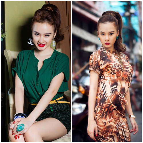 Người đẹp lắm chiêu Angela Phương Trinh sở hữu cặp chân mày dày vừa phải, độ dài cũng hạn chế, tuy nhiên, người đẹp biết cách làm nổi bật lợi thế của mình. Cô chọn cách trang điểm tô đậm phần chân, đậm kéo dài cho đến phần đuôi khiến khuôn mặt "bà mẹ nhí" luôn toát lên vẻ đẹp sắc sảo. Ngoài điểm nhấn chân mày đậm, Phương Trinh luôn chọn màu son môi nổi bật.