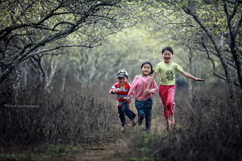 Tuổi thơ nô đùa vui vẻ