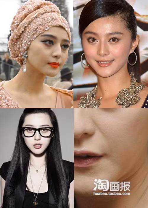 Phạm Băng Băng lại đầy mỡ béo dưới cằm và cổ. Phạm Băng Băng lại đầy mỡ béo dưới cằm và cổ.