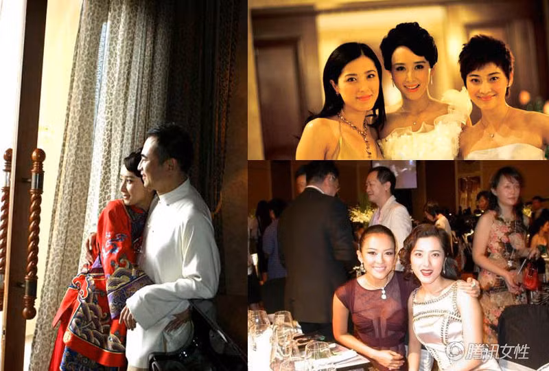 Đám cưới "đại gia" của Hồ Tịnh với sự góp mặt của rất nhiều minh tinh trong làng giải trí Hoa ngữ, Ứng Thể Nhi với mái tóc ngắn trở thành phù dâu cá tính nhất.