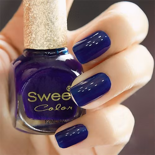 Màu xanh lam bí ẩn. Xem thêm: Nail xinh, điệu cho bạn gái / Bộ sưu tập váy xinh chào hè 2012.