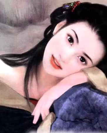 Tây Thi tên là Thi Di Quang, người con gái đó đã có công lớn trong việc giúp Phạm Lãi, Văn Chủng và Việt Vương Câu Tiễn diệt vua Ngô Phù Sai. Khi nàng giặt áo bên bờ sông, bóng nàng soi trên mặt nước sông trong suốt làm nàng thêm xinh đẹp. Cá nhìn thấy nàng, say mê đến quên cả bơi, dần dần lặn xuống đáy sông. (Tranh họa ) (Ảnh: HB)