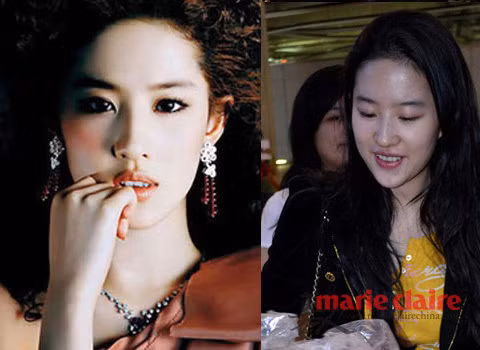 Lưu Diệc Phi luôn lấy hình thượng trong sáng để có được sự ái mộ của công chúng, nên khi trang điểm quá đậm khiến cô vừa đánh mất vẻ thơ ngây, vừa cực kỳ... mợ. Xem thêm: Cận cảnh: Sao Hàn "thăng hạng nhan sắc" nhờ trang điểm và phẫu thuật