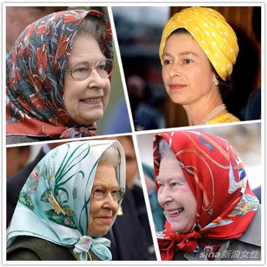 Dù là trẻ hay khi đã già, Nữ hoàng Anh Elizabeth II đều thể hiện sở thích dùng khăn trùm đầu của mình. Dù là trẻ hay khi đã già, Nữ hoàng Anh Elizabeth II đều thể hiện sở thích dùng khăn trùm đầu của mình.