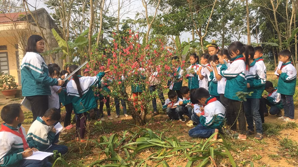 Cô Diệu luôn áp dụng phương pháp dạy học này để kích thích tình yêu văn học và khả năng ngôn ngữ của các em học sinh (ảnh do nhân vật cung cấp).