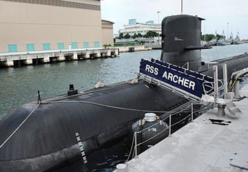 Tàu ngầm RSS Archer chính thức hoạt động tại Singapore ngày 2-12. Ảnh: Hải quân Singapore Tàu ngầm RSS Archer chính thức hoạt động tại Singapore ngày 2-12. Ảnh: Hải quân Singapore