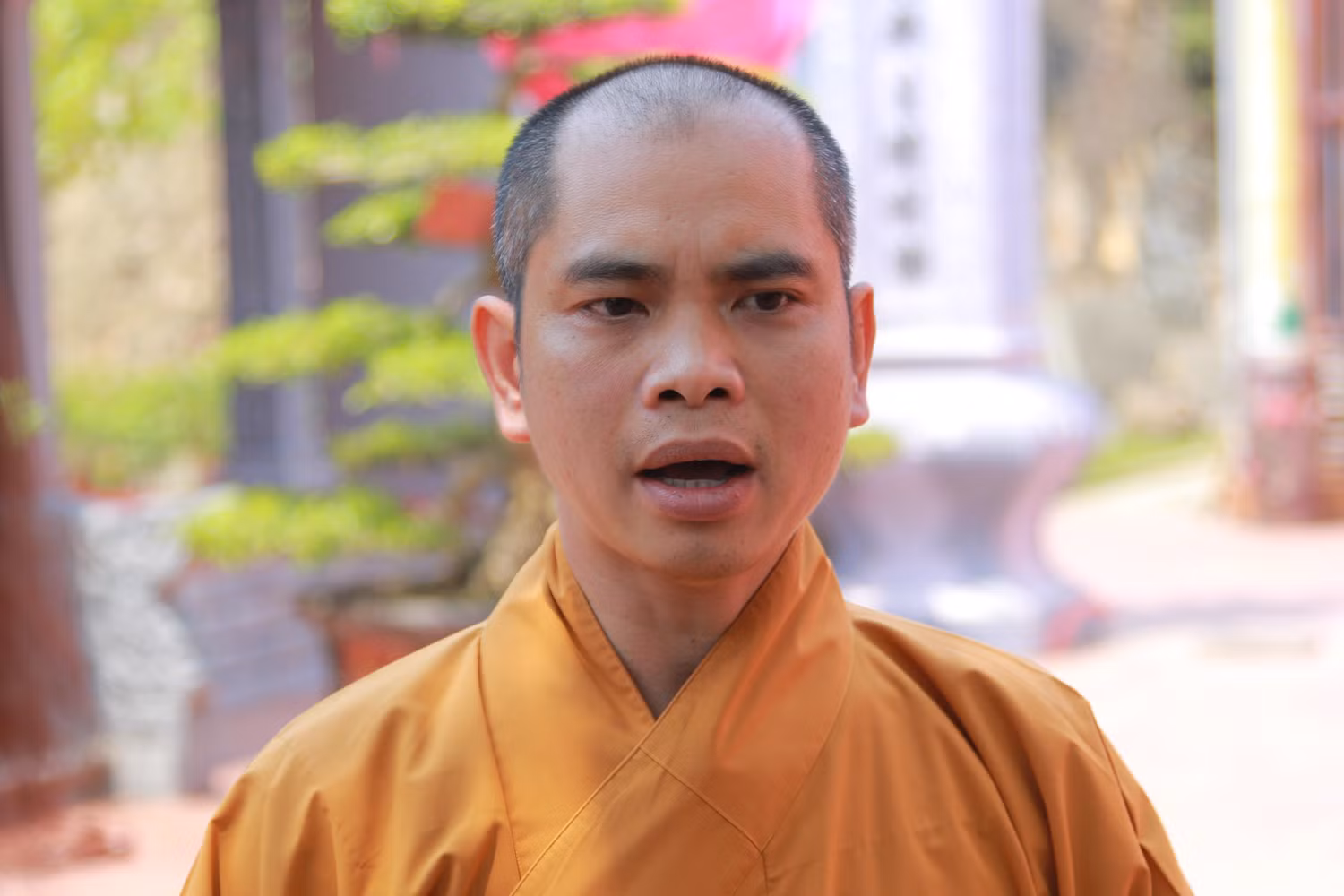 Đại đức Thích Trí Thịnh, Trụ trì chùa Kim Sơn Lạc Hồng.(Ảnh: Mạnh Đoàn)