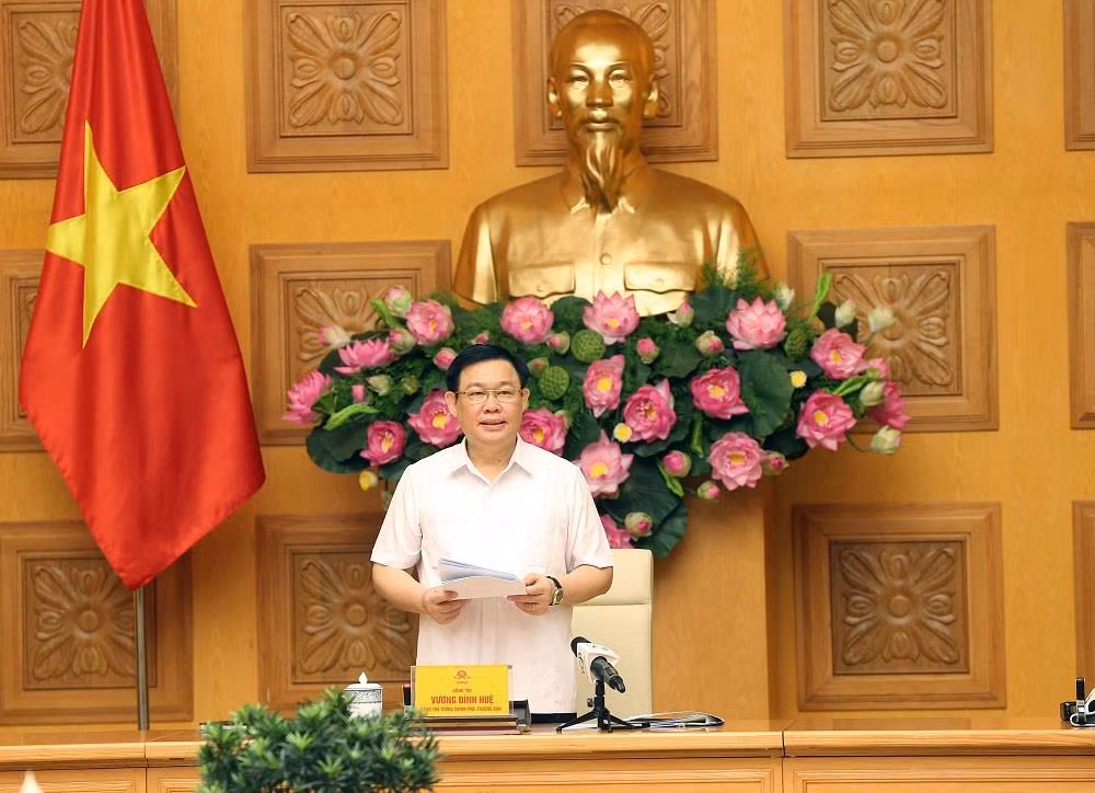 Phó Thủ tướng Vương Đình Huệ phát biểu tại phiên họp - Ảnh: VGP/Thành Chung