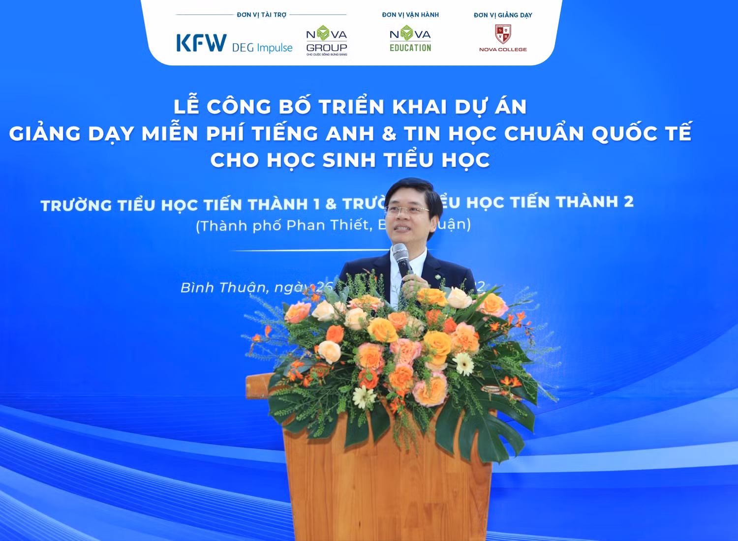 Tiến sĩ Bùi Phi Hùng – CEO Nova Education chia sẻ ý nghĩa thiết thực của dự án mang lại cho các em học sinh