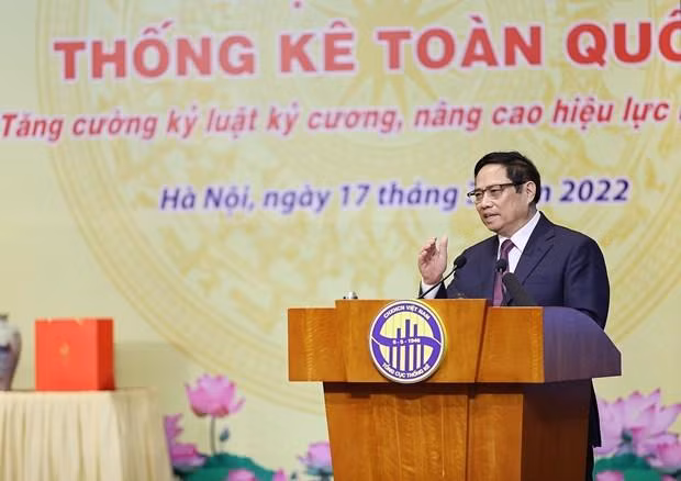 Thủ tướng Phạm Minh Chính phát biểu chỉ đạo hội nghị. (Ảnh: Dương Giang/TTXVN)