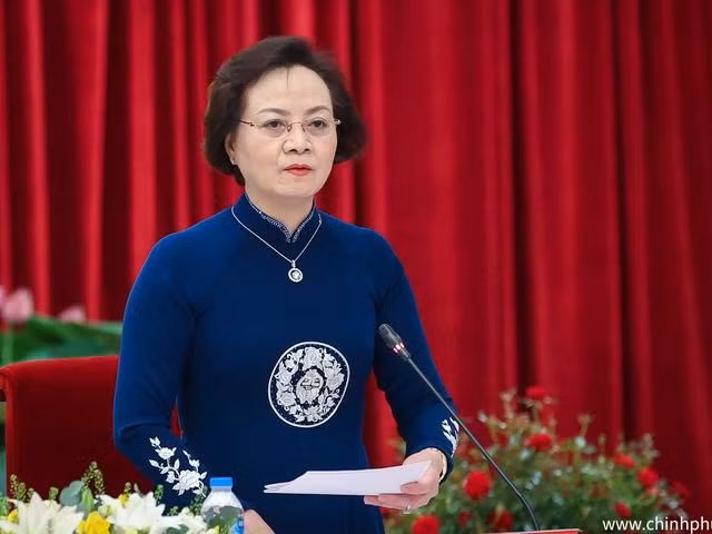 Bộ trưởng Bộ Nội vụ Phạm Thị Thanh Trà phát biểu tại Hội nghị - Ảnh: VGP/Nhật Bắc