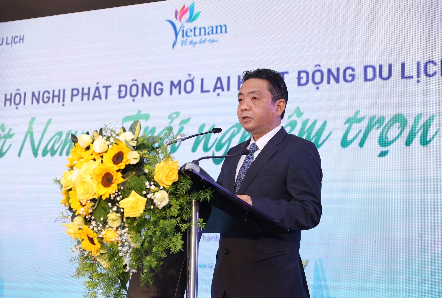 Ông Hoàng Đạo Cương - Thứ trưởng Bộ Văn hóa - Thể thao và Du lịch phát biểu