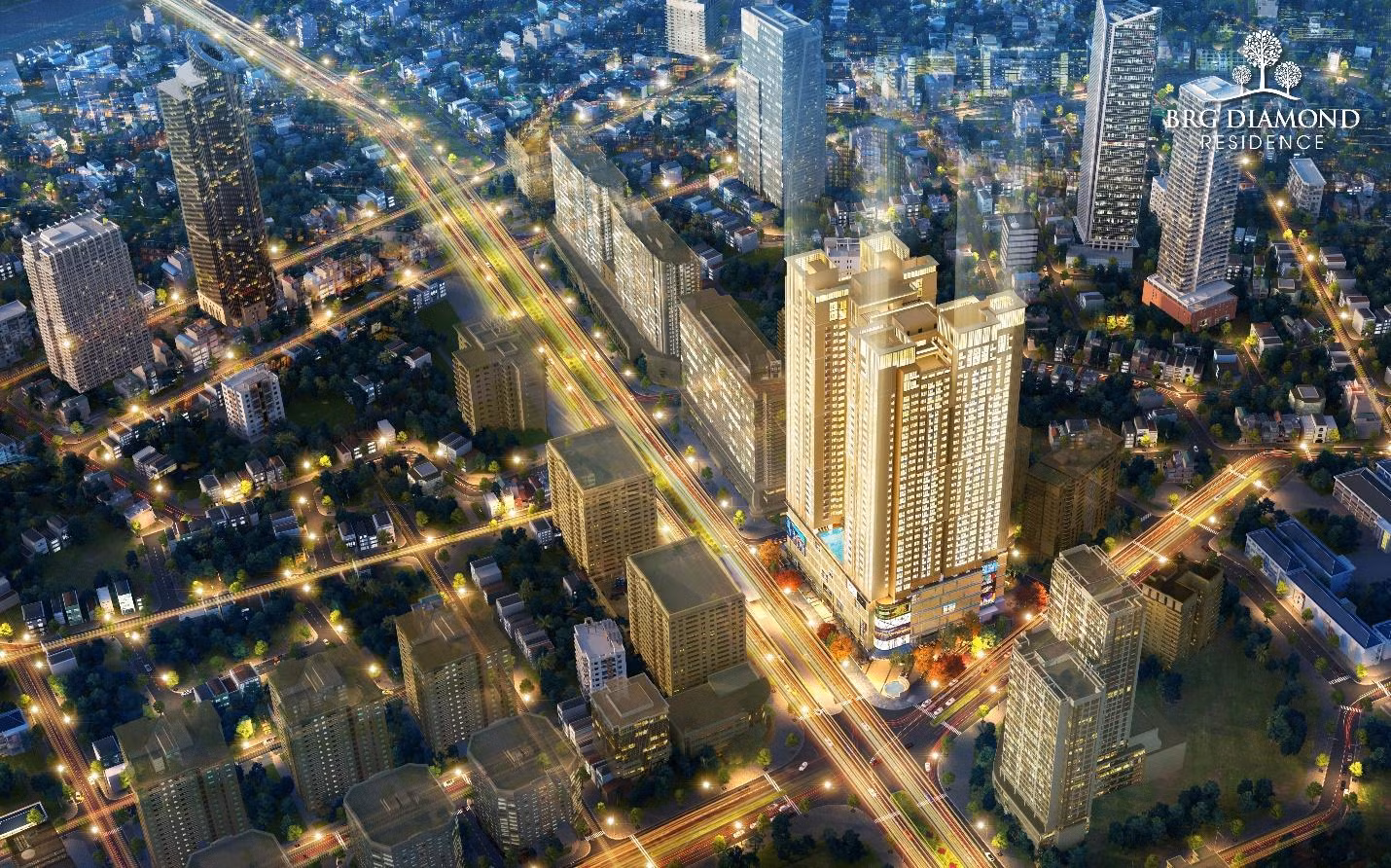 Tổ hợp các “dinh thự trên không” tại Diamond Residence Hà Nội