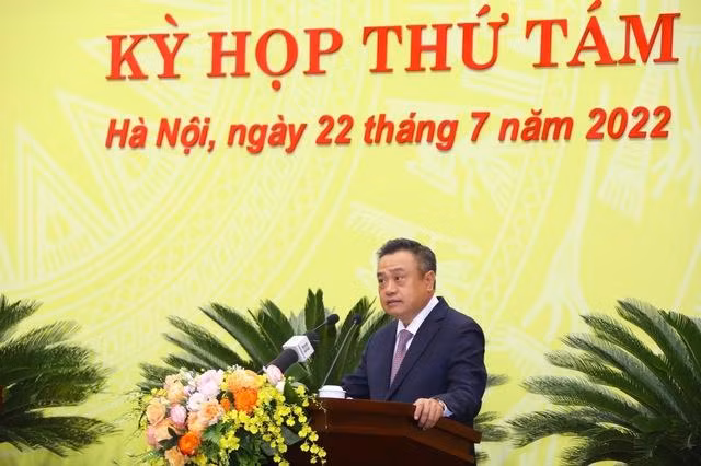 Tân Chủ tịch Uỷ ban nhân dân Thành phố Hà Nội Trần Sỹ Thanh phát biểu nhận nhiệm vụ - Ảnh: VGP/GH Tân Chủ tịch Uỷ ban nhân dân Thành phố Hà Nội Trần Sỹ Thanh phát biểu nhận nhiệm vụ - Ảnh: VGP/GH