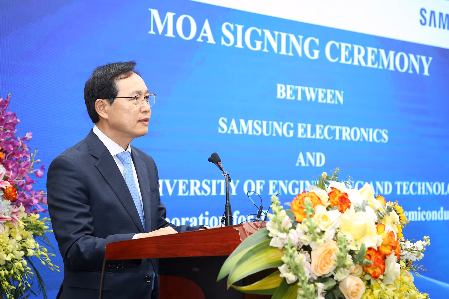 Ông Jooho Choi, Tổng Giám đốc Tổ hợp Samsung Việt Nam chia sẻ tại chương trình.