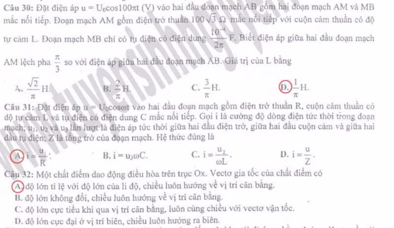 BẤM ĐÂY XEM ĐÁP ÁN MÔN TOÁN KHỐI A 2012 - BẤM ĐÂY XEM ĐÁP ÁN MÔN HÓA KHỐI A 2012 - BẤM ĐÂY XEM ĐÁP ÁN MÔN NGOẠI NGỮ KHỐI A1