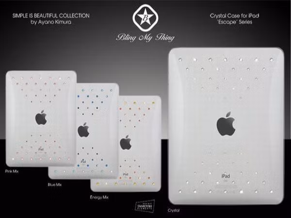 Swarovski Escape iPhone 4 Giá: Không được tiết lộ Thiết kế bởi hãng Bling My Thing, chiếc vỏ iPhone 4 này được phủ một lớp chống xước và được nạm những viên pha lê Swarovski tuyệt đẹp. Pha lê có nhiều màu sắc khác nhau tùy vào sở thích của khách hàng và muốn sở hữu một chiếc, hãy liên lạc trực tiếp với hãng để được cung cấp thông tin chi tiết. Swarovski Escape iPhone 4 Giá: Không được tiết lộ Thiết kế bởi hãng Bling My Thing, chiếc vỏ iPhone 4 này được phủ một lớp chống xước và được nạm những viên pha lê Swarovski tuyệt đẹp. Pha lê có nhiều màu sắc khác nhau tùy vào sở thích của khách hàng và muốn sở hữu một chiếc, hãy liên lạc trực tiếp với hãng để được cung cấp thông tin chi tiết.