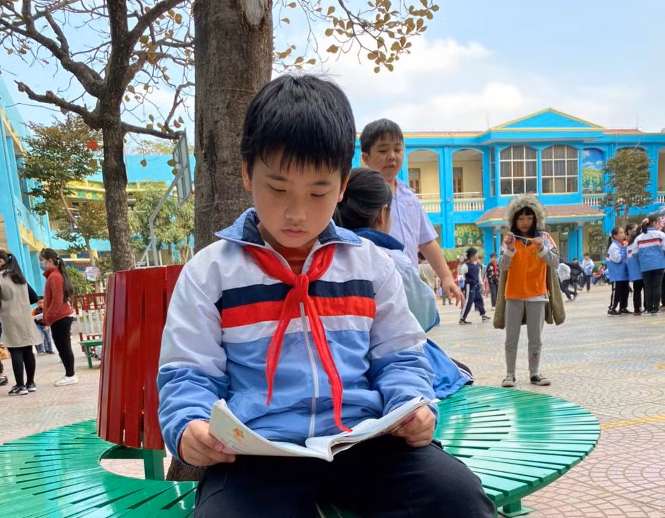 Trần Dương Phú Bình hiện đang học lớp 4A6, Trường Tiểu học Nguyễn Văn Tố (quận Lê Chân, Hải Phòng). (Ảnh: Nhân vật cung cấp)