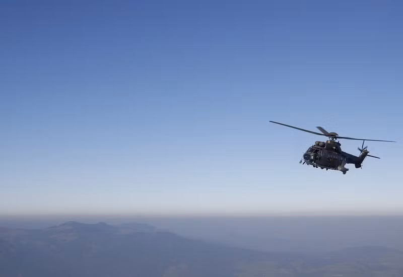 Trực thăng Super Puma của Không quân Thụy Sỹ ở Meiringen.