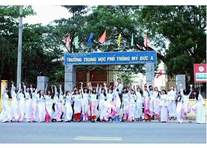 Trường THPT Mỹ Đức A (Ảnh: Khắc Kiên) Trường THPT Mỹ Đức A (Ảnh: Khắc Kiên)