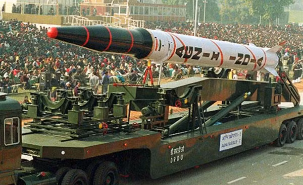 Tên lửa đạn đạo Agni-1 của Ấn Độ.