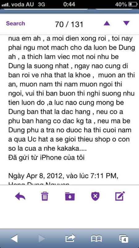Tin nhắn Đan Trường gửi "tình cũ".