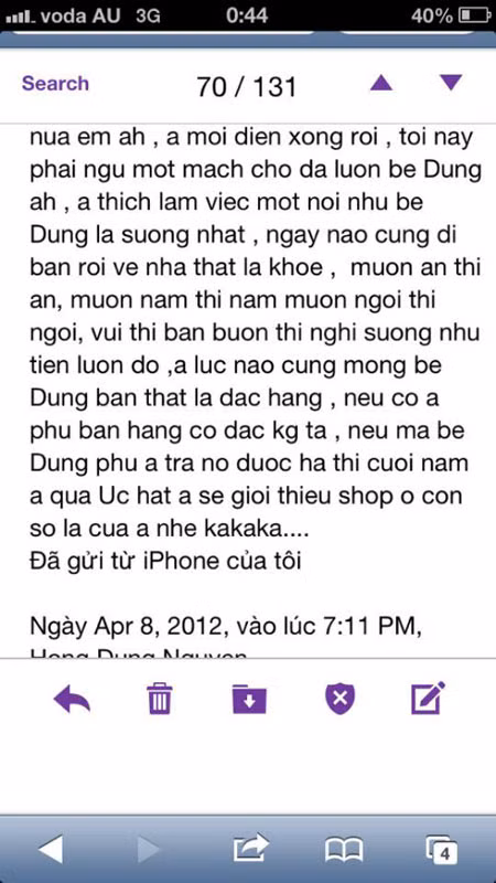 Tin nhắn Đan Trường gửi "tình cũ".