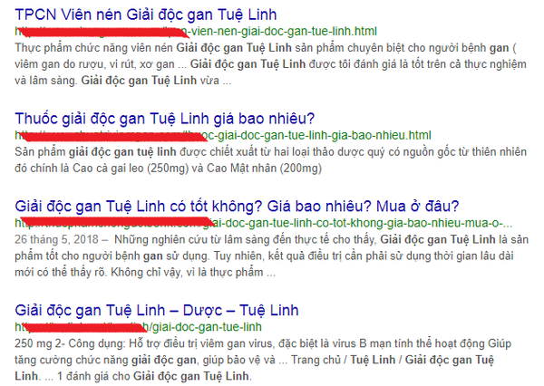 Một trong số 7 website vi phạm quy định về quảng cáo thực phẩm được Cục An toàn thực phẩm đưa ra.