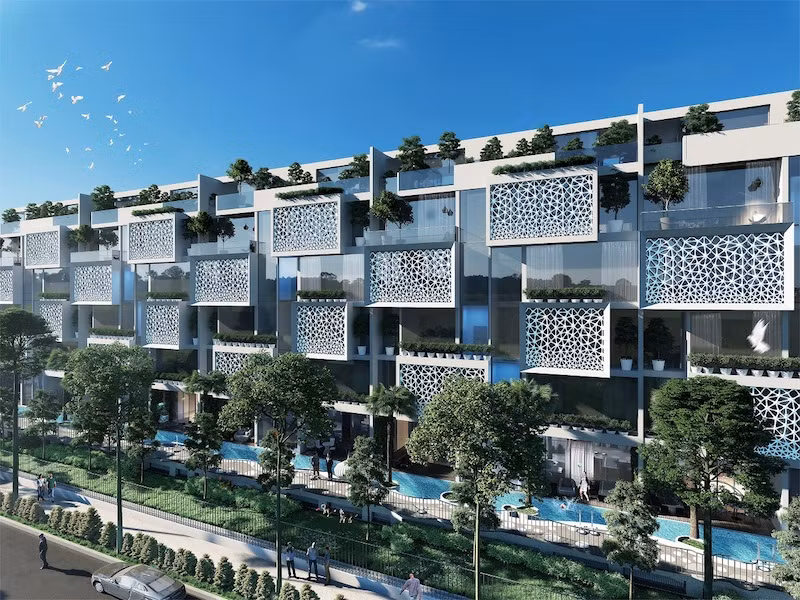 Phối cảnh mặt tiền khu City Villas