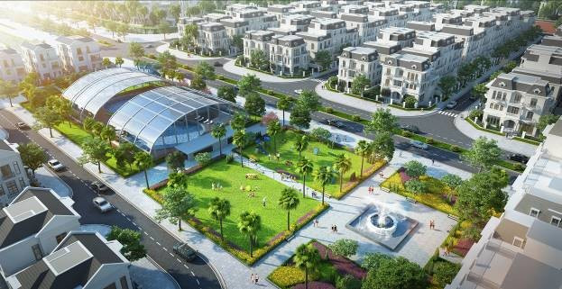 Các cụm tiện ích dành riêng cho cư dân nằm đan xen giữa các phân khu biệt thự tại Vinhomes Star City