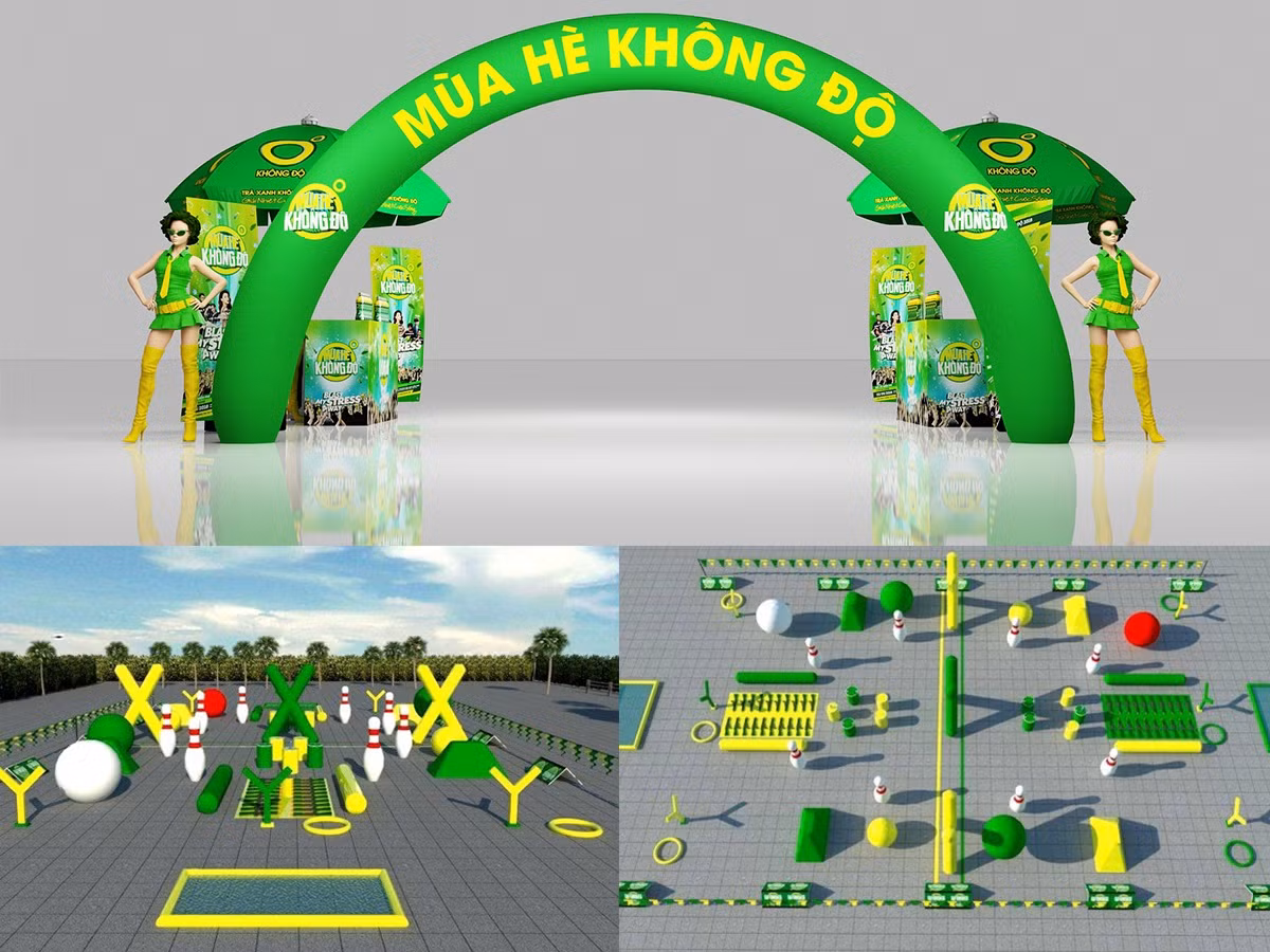 Trò chơi bắn súng nước đối kháng được Trà xanh Không độ thiết kế tại Mùa hè không độ 2018