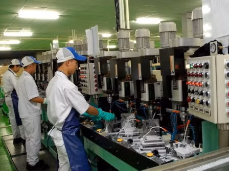 Sản xuất linh kiện ôtô xe máy tại công ty TNHH Keihin Việt Nam. Ảnh minh họa. Sản xuất linh kiện ôtô xe máy tại công ty TNHH Keihin Việt Nam. Ảnh minh họa.